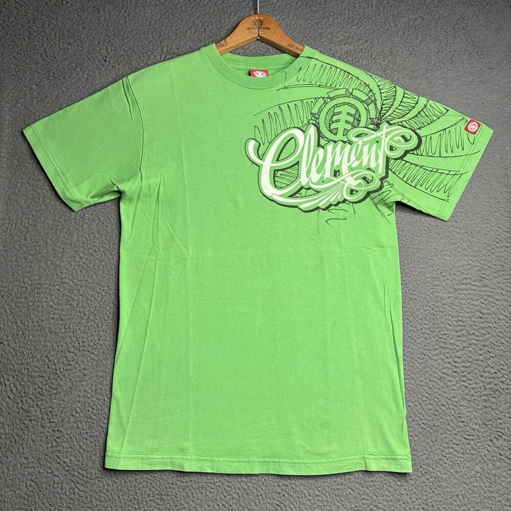 Vintage Y2K Element Skateboarding Skater Logo Graphic T-Shirt Cyber Medium